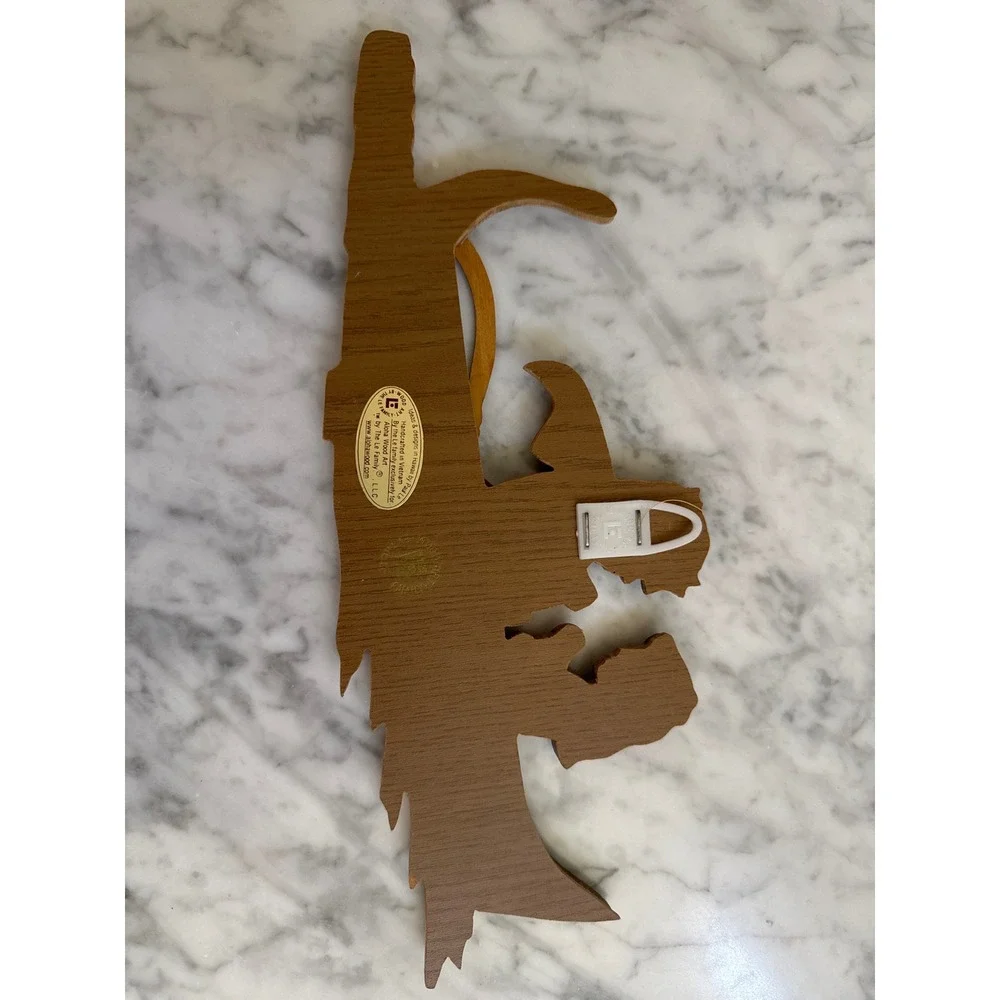 Aloha Wood Art Paul Le Hawaiian Outrigger Canoe Couple Intarsia Wall Plaque 11.5